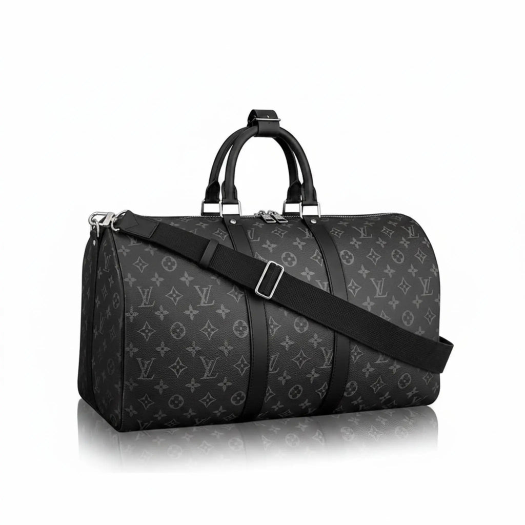LV leather duffle bag