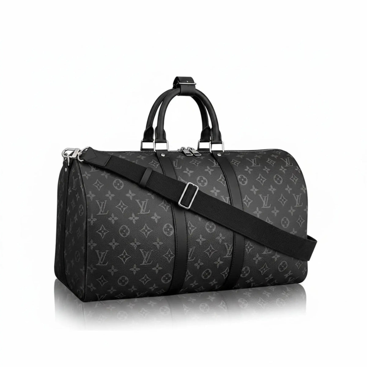 LV leather duffle bag