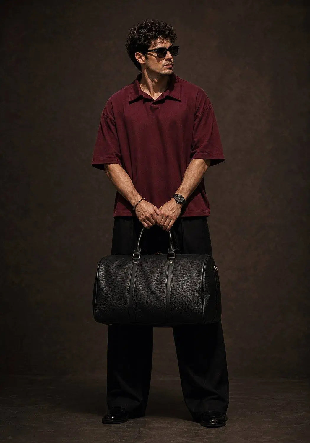 Classic Leather Duffle Bag