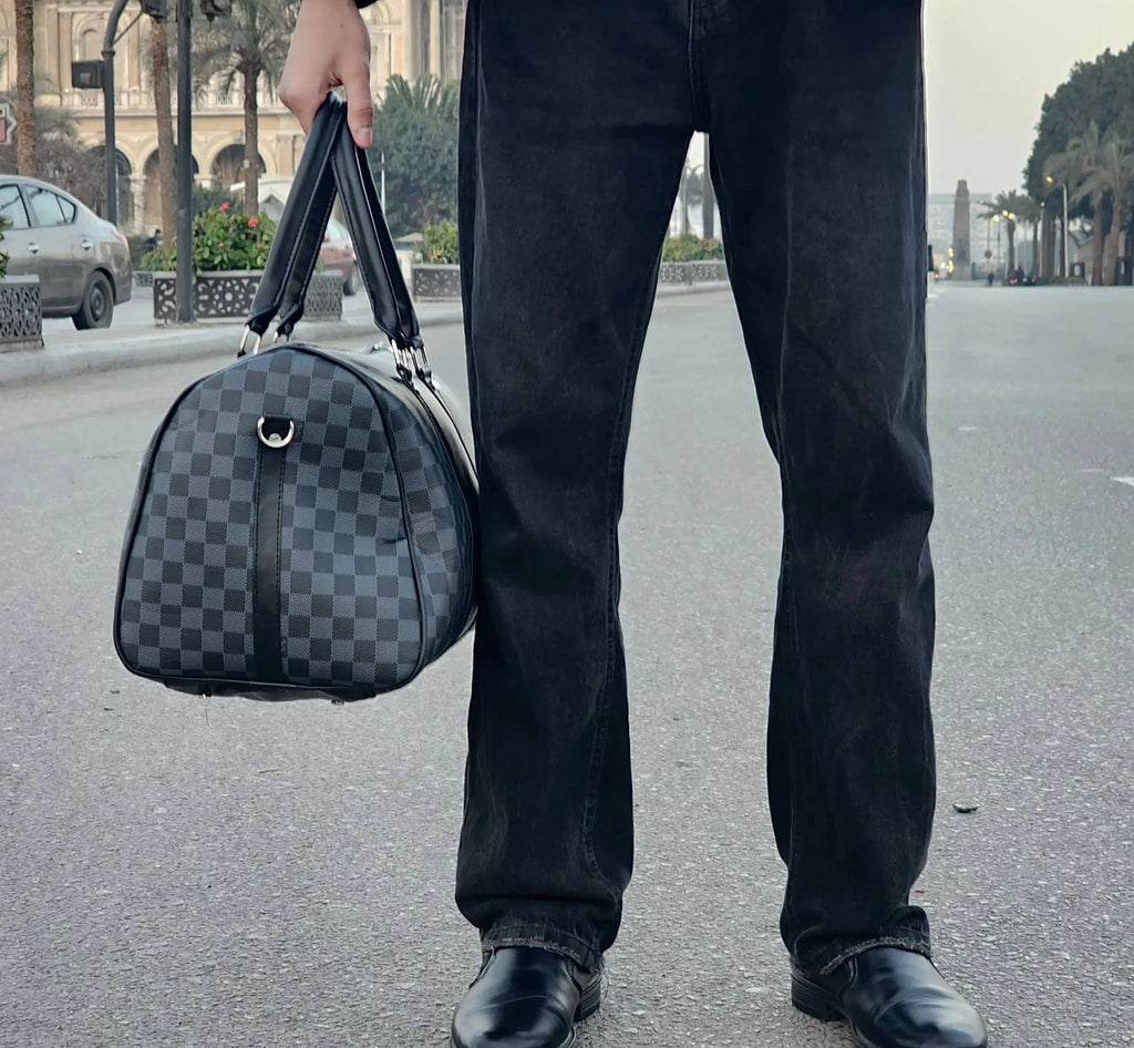 Checkered Leather Bag