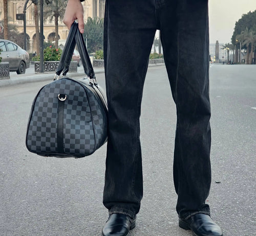 Checkered Leather Bag