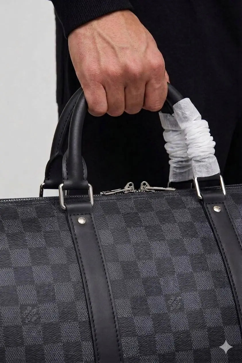 Checkered Leather Bag